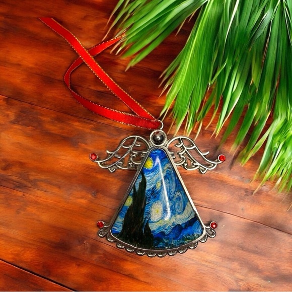 Starry Night Angel Ornament - Vincent van Gogh Inspired - Picture 1 of 6